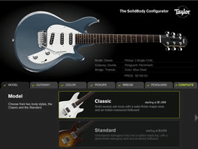 Taylor SolidBody Configurator