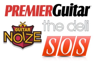 Premier Guitar, The Deli, Guitar Noize, Sound on Sound magazine