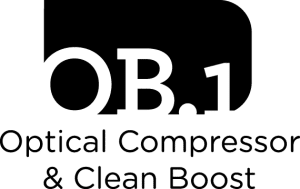 OB.1 logo in black with tagline Optical Compressor & Clean Boost