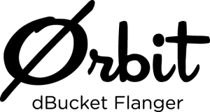 Orbit logo in black with tagline dBucket Flanger