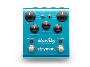 blueSky reverberator pedal top down view