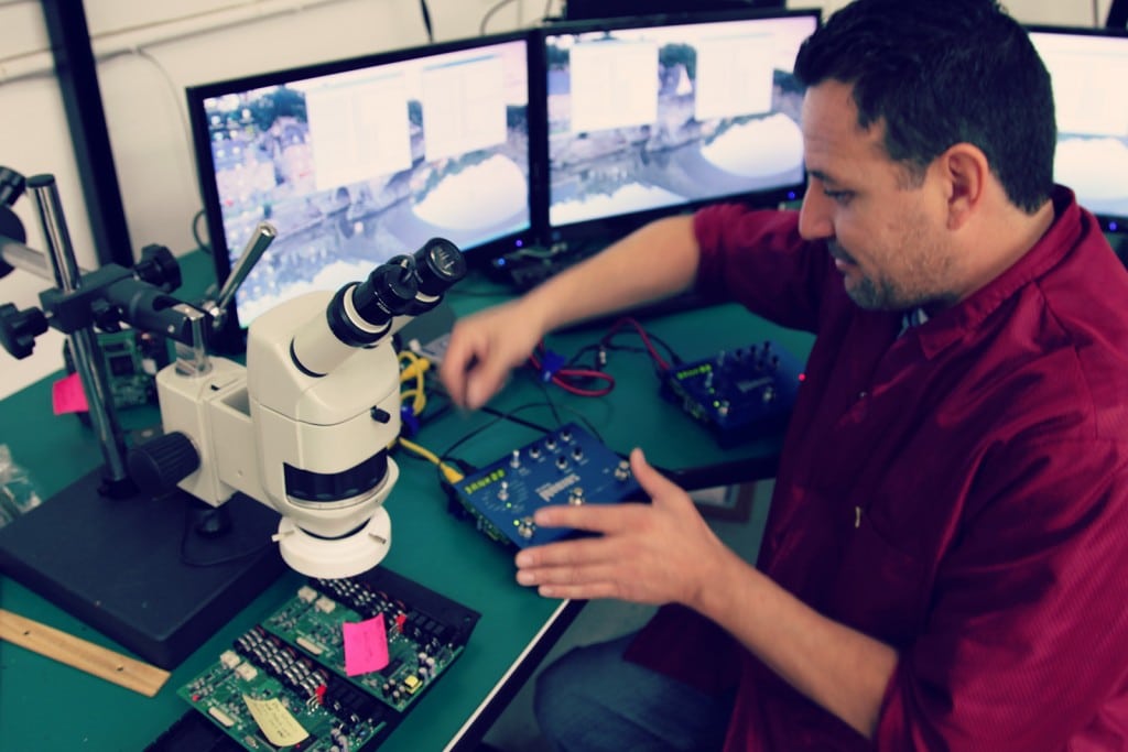 Jorge running Audio Precision tests on Mobius modulation