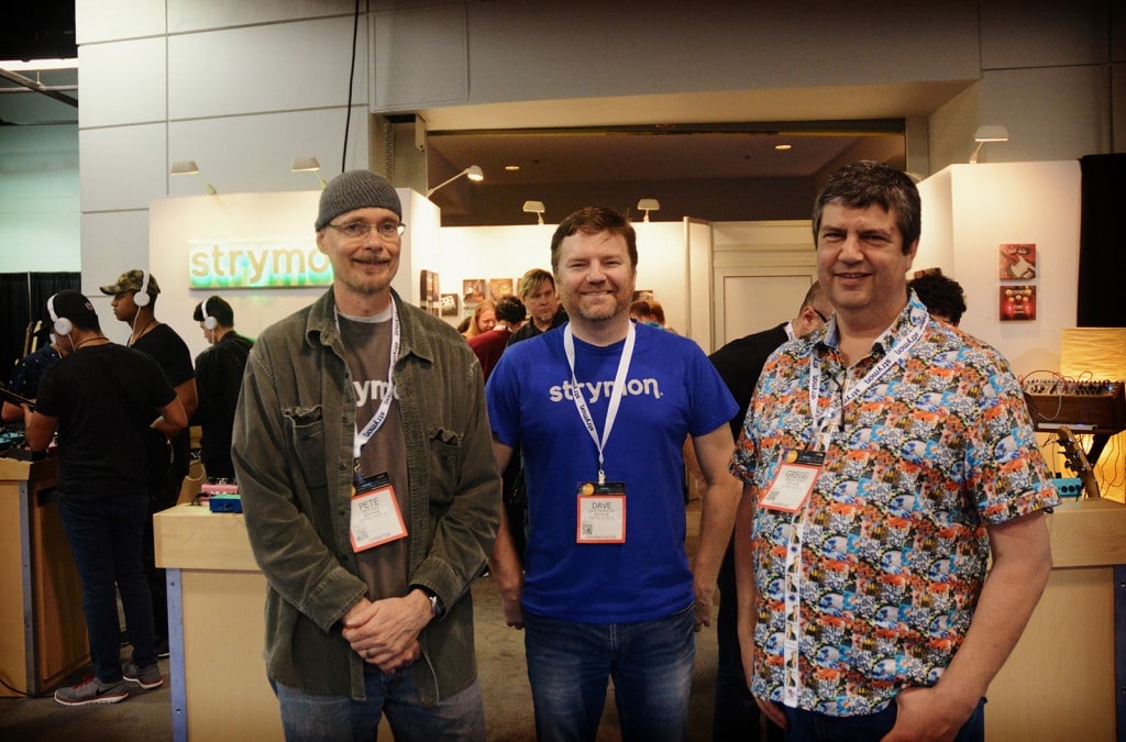 Strymon Co-Founders Pete Celi, Dave Fruehling, Gregg Stock