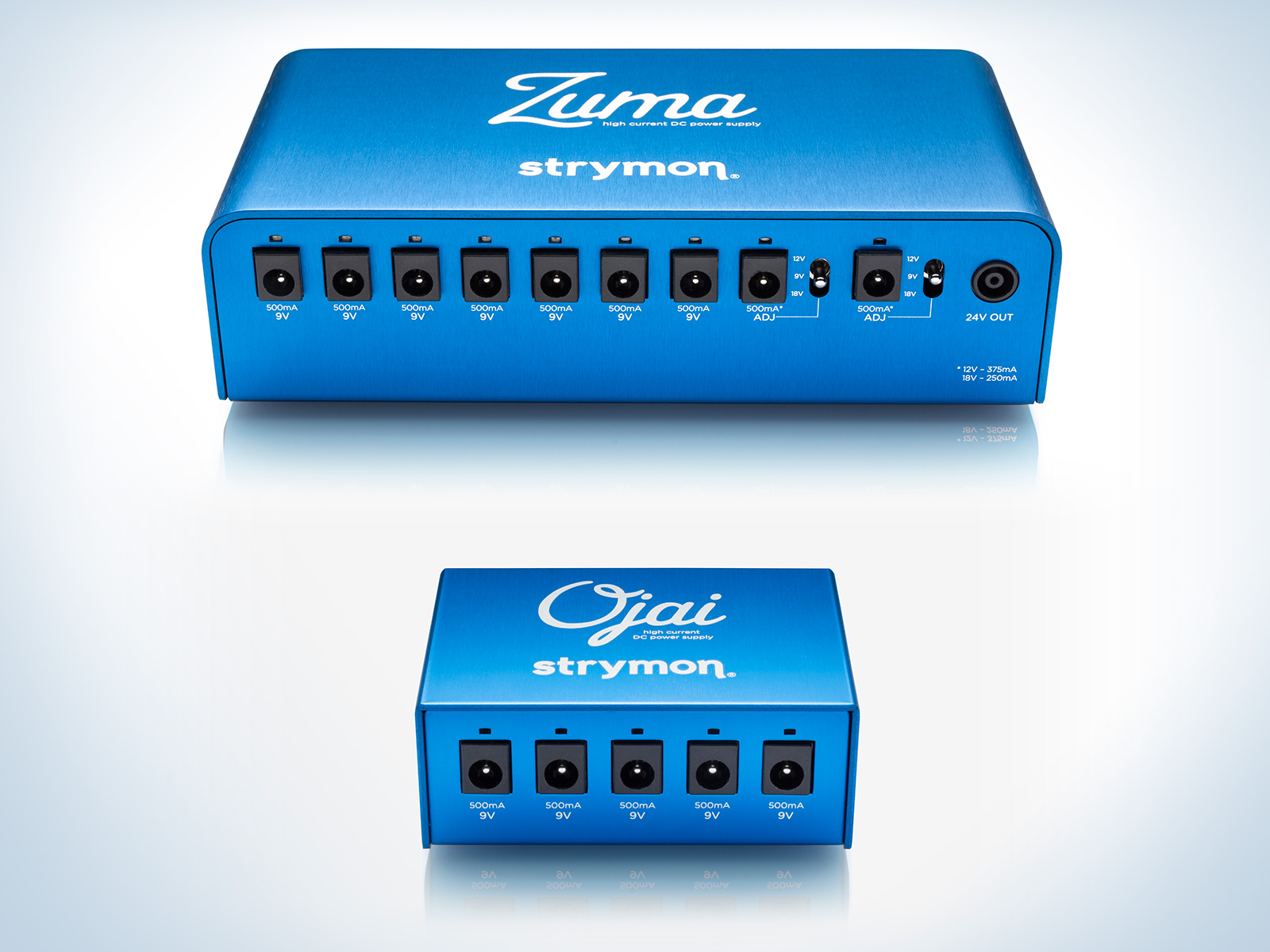 Zuma and Ojai - High Current DC Effects Pedal Power Supplies