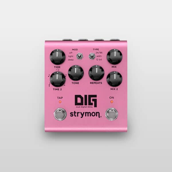 Strymon DIG pedal in pink finish