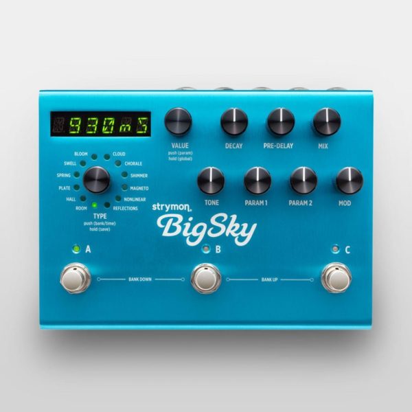 Strymon BigSky Reverb Pedal Top Down