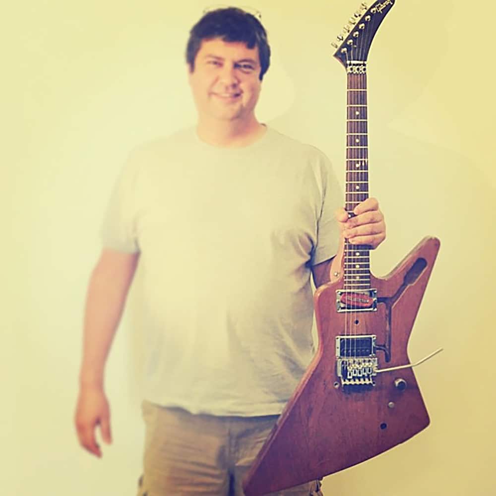 Gregg with his Gibson Explorer