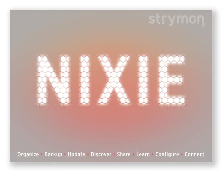 Nixie preset editor librarian - splash screen