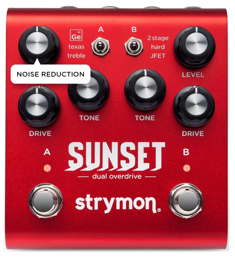 Strymon Sunset dual overdrive pedal noise reduction
