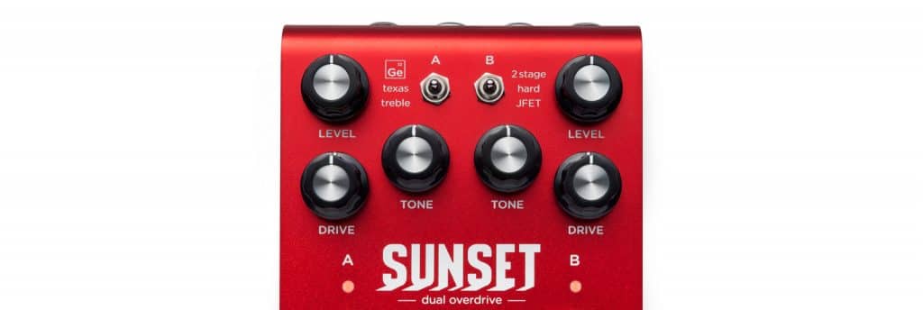 Sunset Dual Overdrive Pedal - Top Down