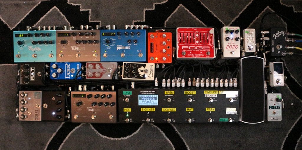 John Kitzmiller pedalboard