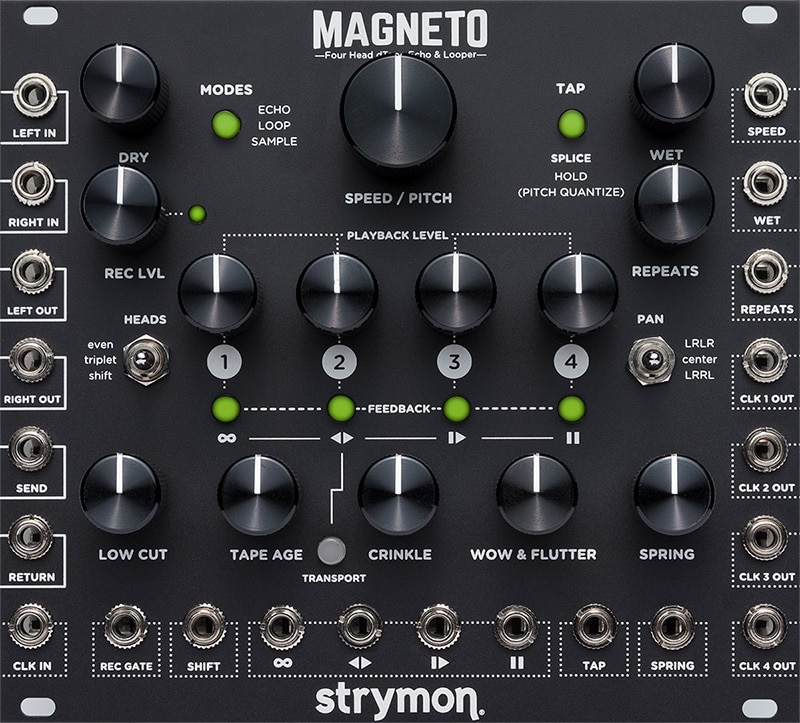 Strymon Magneto Four Head dTape Echo & Looper eurorack delay module