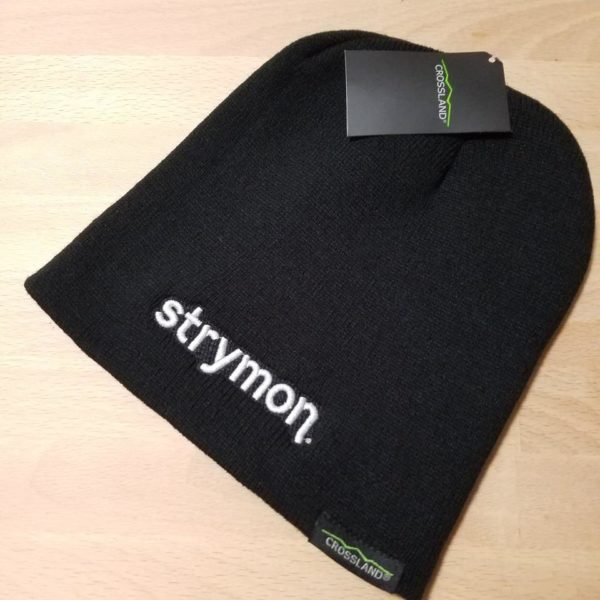 Strymon beanie white on black