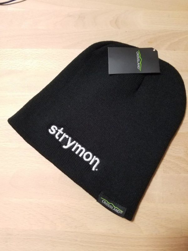 Strymon beanie white on black
