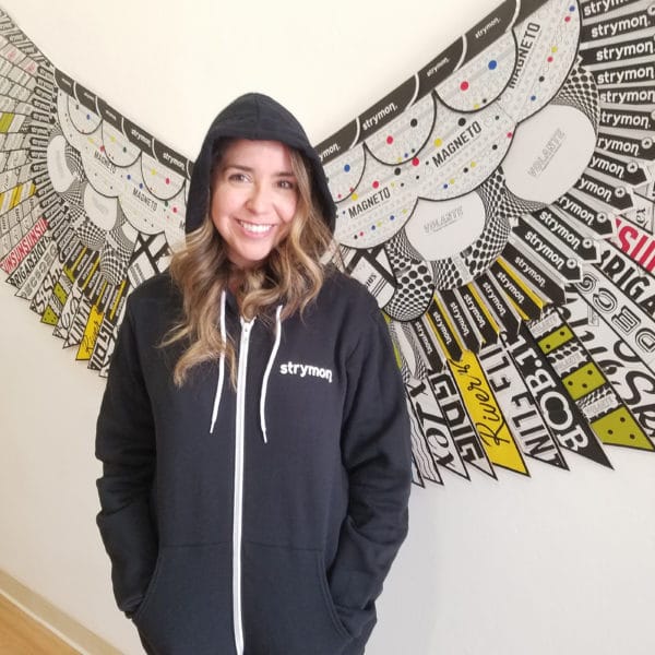 Strymon hoodie / sweatshirt - black with white Strymon logo