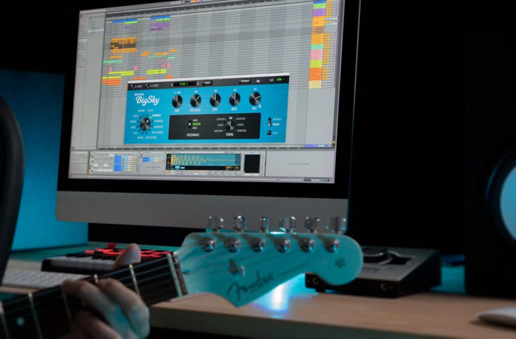 BigSky plugin being used with guitar and Ableton