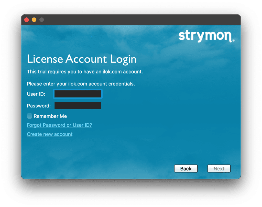 Strymon license account login