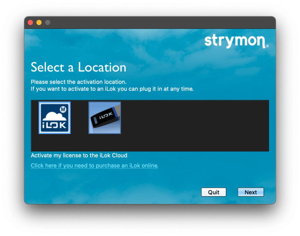 Strymon select iLok location