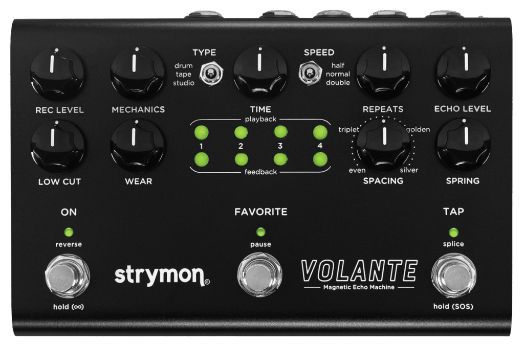 Strymon Volante in all black Midnight edition finish