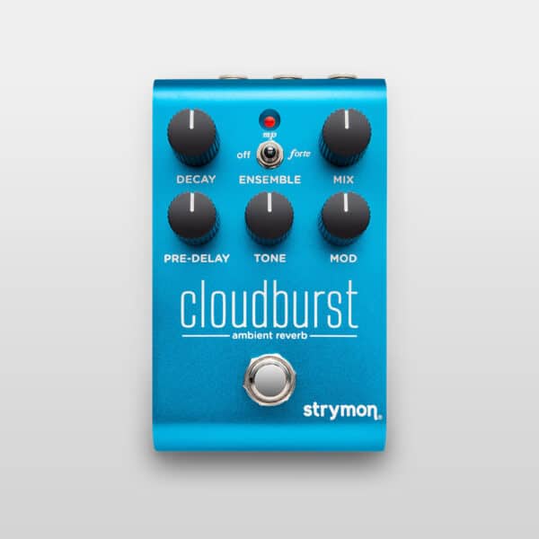 Strymon Cloudburst pedal in light blue finish